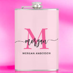 Shock rosa Monogram Girl's Bachelorette Party Fickplunta<br><div class="desc">Fira i stil med vår Shock rosa Monogram Girl's Bachelorette Party Flask! Den här kolven har en sjudande shock rosa och personlig med ditt monogram och ger en chic och anpassningsbar till dina reklamfestligheter. Det är perfekt att hålla dina favoritdrycker på resande fot. Kompakt och snyggt, den här trendigets kolv...</div>