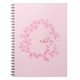 Shock rosa Monogram Girl's Back to school Anteckningsbok