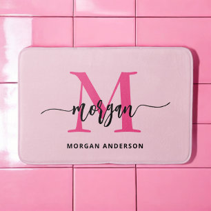 Shock rosa Monogram Girl's Dorm Room Badrumsmatta