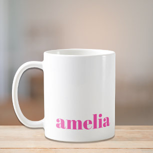 Shock rosa Monogram Kaffemugg