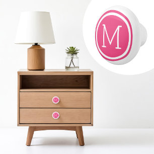 Shock rosa Monogram Personlig Drawer-knapp Knopp