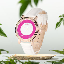 Shock rosa monogram personlig eWatch Watch Watch Armbandsur