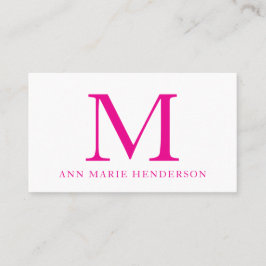 Shock rosa Monogram Visitkort