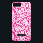 Shock rosa Mönster Anpassningsbar iPhone 8 Plus Fo<br><div class="desc">Anpassade iphone case med shock rosa snöre bakgrund. Den här roligten och telefonväskan finns i andra färg.</div>