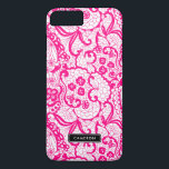 Shock rosa Mönster Anpassningsbar iPhone 8 Plus Fo<br><div class="desc">Anpassade iphone case med shock rosa snöre bakgrund. Den här roligten och telefonväskan finns i andra färg.</div>