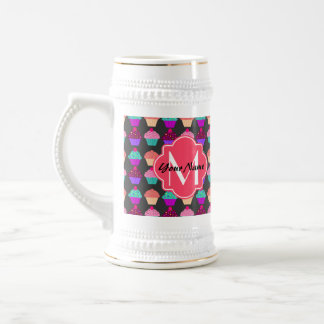 Shock rosa Muffins Personlig Namn,Monogram Sejdel