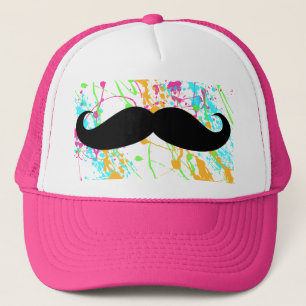 Shock rosa Mustache-Truckerkeps Truckerkeps