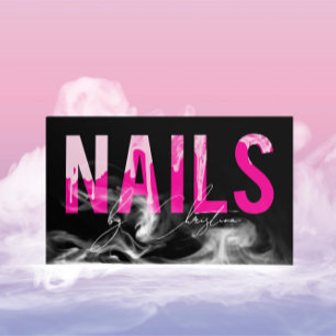 Shock rosa Nagel Drift Nail Art Manicuc QR-kod Visitkort
