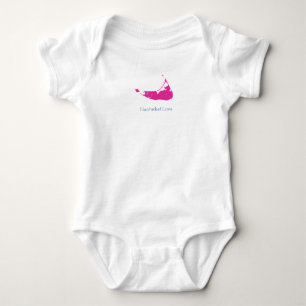 Shock rosa Nantucket Baby Bodykostdräkt T Shirt