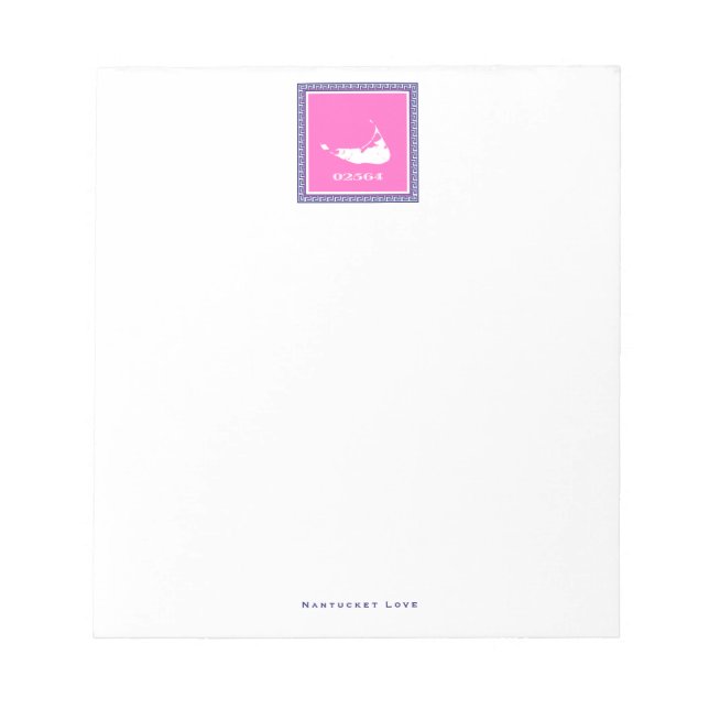 Shock rosa Nantucket (Sconset) Zip Code Note Pad Anteckningsblock (Framsida)