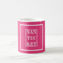 Shock rosa Nantucket Texturerat teckensnitt Mugg