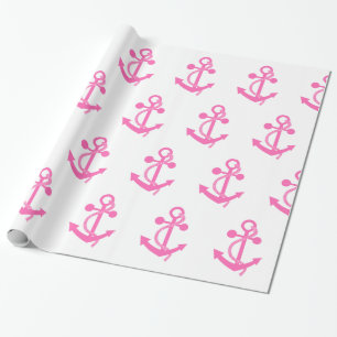 Shock rosa Nautical Anchor Presentpapper