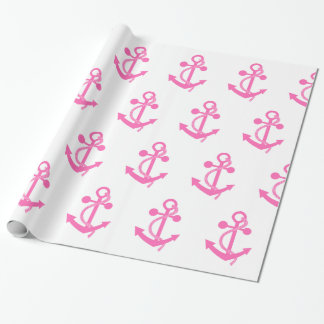 Shock rosa Nautical Anchor Presentpapper