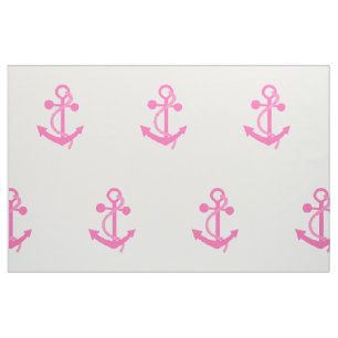 Shock rosa Nautical Anchor Tyg