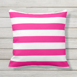 Shock rosa Nautical Rand Exdoor Pillows Utomhuskudde