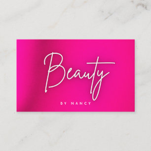 Shock rosa Neon Beauty Salon Visitkort