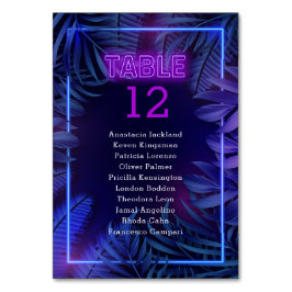 Shock rosa Neon Glow Party Escort Bordsnummer