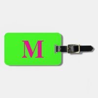 Shock rosa Neon Grönt Monogram Namn Gift Favor 202