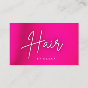 Shock rosa Neon Hair Visitkort