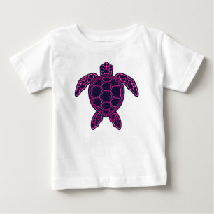 Shock rosa Neon Lava Sea Turtle Design T Shirt