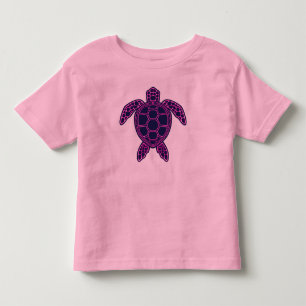 Shock rosa Neon Lava Sea Turtle Design T Shirt
