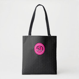 Shock rosa och Black 50 & Fabulous Birthday Gift Tygkasse