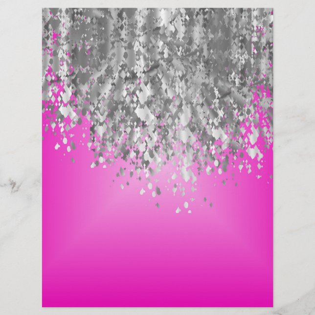 Shock rosa och faux glitter reklamblad (Framsidan)