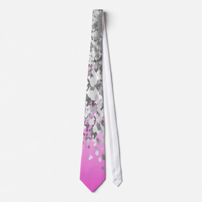 Shock rosa och faux glitter slips (Framsida)