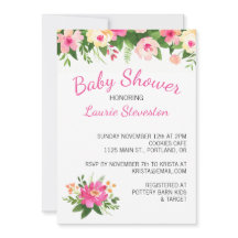 Shock rosa- och Grönt-blommor Blommigt Babykläder