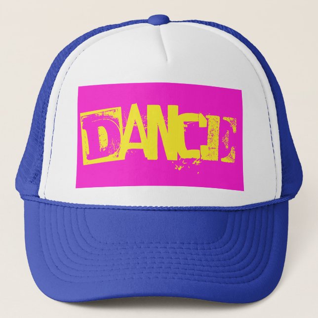 shock rosa- och gult-DANCE-typ | Keps (Framsida)