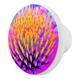 Shock rosa och Gult för abstrakt makro Knopp