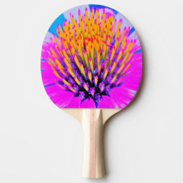 Shock rosa och Gult för abstrakt makro Pingisracket