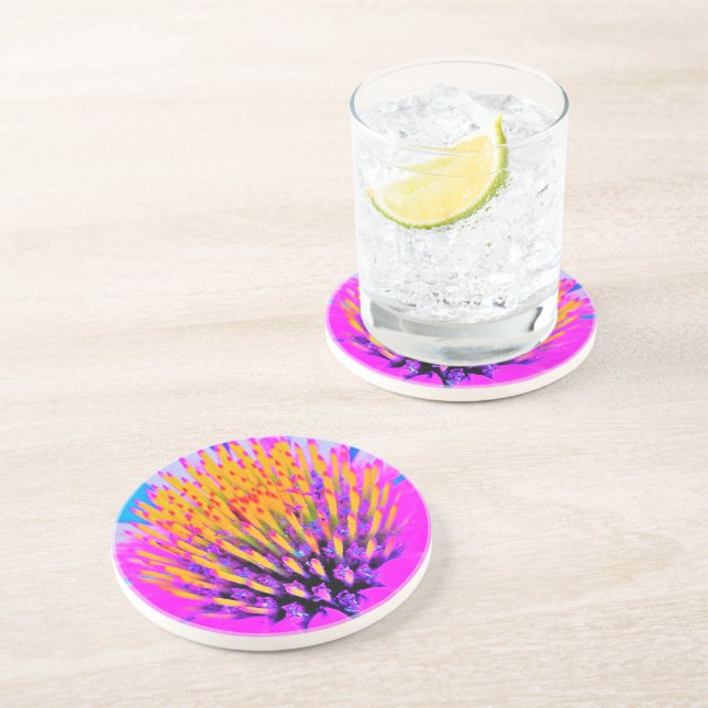 Shock rosa och Gult för abstrakt makro Underlägg (Sidan)