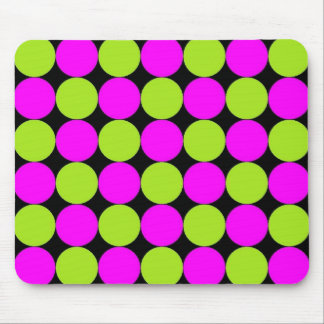 Shock rosa och kalk Polka dots Musmatta