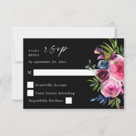 Shock rosa och marin blå Blommigt utan mål V3 svar