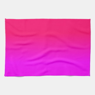 Shock rosa och neon rosa Ombre skuggar färg Kökshandduk
