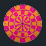 Shock rosa och Orange Darttavla<br><div class="desc">Styrelsen för shock rosa och Orange</div>
