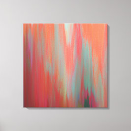 Shock rosa och Orange för modern Abstrakt Canvastryck