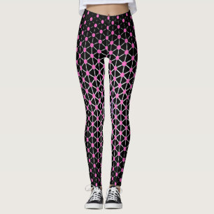 Shock rosa och svart leggings