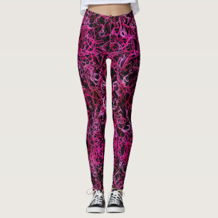 shock rosa och svart leggings