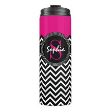 Shock rosa- och svartsparrenamn och Monogram