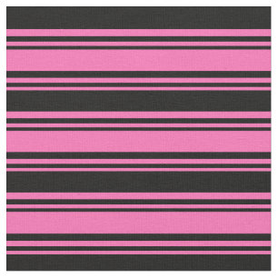 Shock rosa och Svartvit/stripe Mönster Tyg