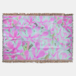 Shock rosa och vit Peppermynt Twist Garden Phlox Filt