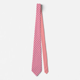 Shock rosa och vita örter Argyle Mönster Slips