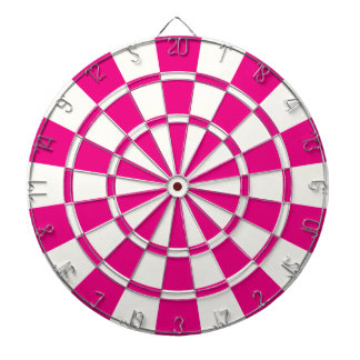 shock rosa och vitt darttavla