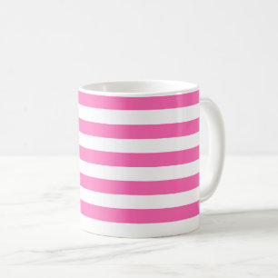 Shock rosa och White Rand Kaffemugg