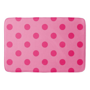 Shock rosa om utformningen av Polka dots Mönster Badrumsmatta