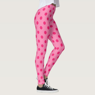 Shock rosa om utformningen av Polka dots Mönster Leggings