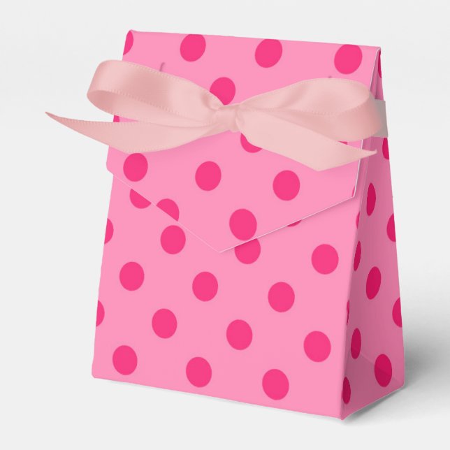 Shock rosa om utformningen av Polka dots Mönster Presentaskar (Framsidan Sidan)