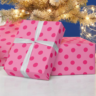Shock rosa om utformningen av Polka dots Mönster Presentpapper